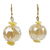 Achat-Perlenohrringe, „Edem“ – Ohrringe aus gelbem Achat und Glasperlen, handgefertigt