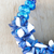Agate beaded bracelet, 'Emefa' - Blue and White Agate Beaded Bracelet Handcrafted in Ghana