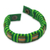 Men's wristband bracelet, 'Kente Green' - Men's Hand Crafted Cord Wristband Bracelet in Green (image 2c) thumbail