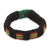 Men's wristband bracelet, 'Reggae Kente' - Men's Hand Crafted Cord Wristband Bracelet Reggae Colors