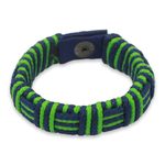 Men's wristband bracelet, 'Kente Friendship' - Kente Inspired Handcrafted Men's Wristband Bracelet