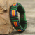 Men's wristband bracelet, 'Kente Expedition' - African Men's Cord Bracelet Hand Crafted Wristband