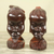 Estatuillas de madera de ébano, (par) - Estatuillas Hombre y Mujer Madera de Ébano Talladas a Mano (Pareja)