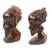 Statuetten aus Ebenholz, 'Ghanaisches Paar II' (Paar) - Mann und Frau Statuetten aus handgeschnitztem Ebenholz (Paar)