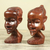 Statuetten aus Ebenholz, (Paar) - Handgeschnitzte Ebenholzstatuetten von Mann und Frau (Paar)