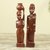 Statuetten aus Ebenholz, (Paar) - Akan-Mutter- und Vater-Skulpturen aus Ebenholz, handgeschnitzt (Paar)