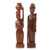 Estatuillas de madera de ébano, (par) - Akan Madre y Padre Esculturas de ébano talladas a mano (par)