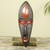 Máscara de madera africana - Máscara de pared de belleza africana en aluminio repujado sobre madera