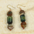 Agate and soapstone dangle earrings, 'A Living Love' - Handcrafted African Agate and Soapstone Earrings (image 2) thumbail