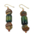 Agate and soapstone dangle earrings, 'A Living Love' - Handcrafted African Agate and Soapstone Earrings thumbail