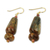 Soapstone and bauxite dangle earrings, 'Thanks for Helping' - African Handcrafted Natural Soapstone Earrings thumbail