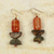 Agate and soapstone dangle earrings, 'Star of the Morning' - Handcrafted African Agate and Soapstone Earrings (image 2) thumbail