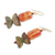 Agate and soapstone dangle earrings, 'Star of the Morning' - Handcrafted African Agate and Soapstone Earrings (image 2b) thumbail