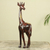Wood and brass sculpture, 'Poised Giraffe' - Artisan Crafted Wood and Brass Animal Theme Sculpture (image 2) thumbail