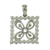 Sterling silver pendant, 'Cola Nut' - Adinkra Symbol Sterling Silver and Cubic Zirconia Pendant