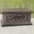 Wood box, 'Wildlife of Africa' - Hand Carved Rustic Decorative Box with African Animals (image 2) thumbail