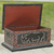 Wood box, 'Wildlife of Africa' - Hand Carved Rustic Decorative Box with African Animals (image 2d) thumbail