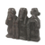 Ebenholzskulptur, (4,5 Zoll) - Handgeschnitzte afrikanische Affenskulptur aus Ebenholz