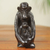 Skulptur aus Ebenholz - Afrikanische handgeschnitzte Schimpansen-Mutterschaftsskulptur aus Ebenholz