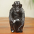 Ebony sculpture, 'Mischievous Chimp' - Ghana Hand Carved Ebony Chimpanzee Sculpture thumbail