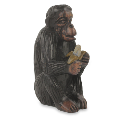 Figur aus Ebenholz - Handgeschnitzte Tierfigur aus afrikanischem Ebenholz