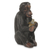 Figurilla de madera de ébano - Estatuilla de tema animal tallada a mano escultura de ébano africano