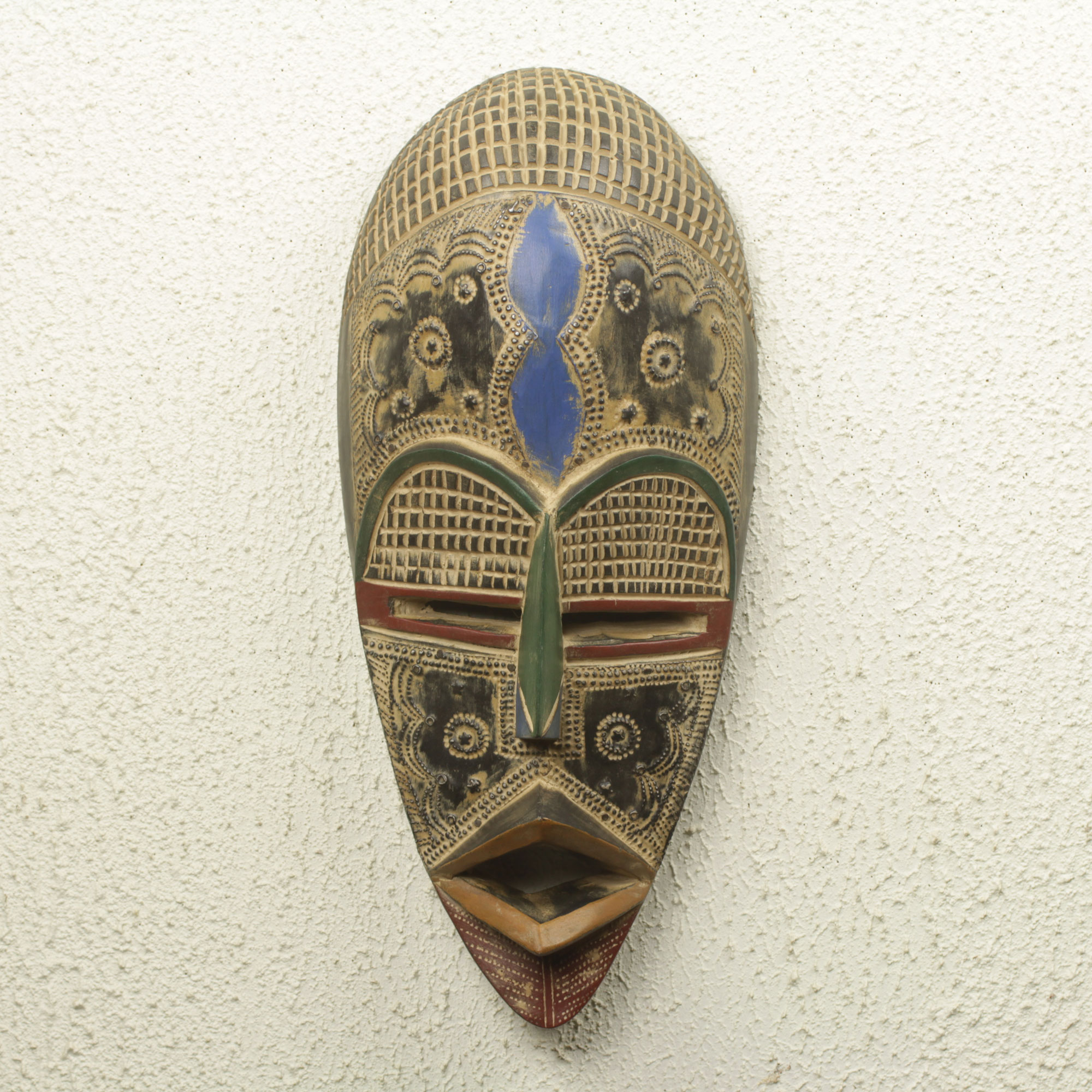 Authentic African Mask Handcrafted in Ghana - Opanyin | NOVICA