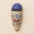 African wood mask, 'Frafra Youth' - Colorful African Mask inspired by Northern Ghana (image 2) thumbail