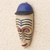 African wood mask, 'Frafra Youth' - Colorful African Mask inspired by Northern Ghana (image 2b) thumbail