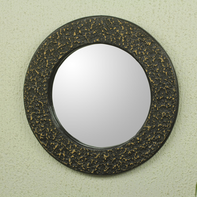 espejo de pared - Espejo de pared artesanal en negro
