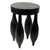 Cedar stool, 'Black Balloon' - Artisan Crafted Modern African Cedar Wood Stool