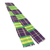 Cotton blend kente cloth scarf, 'Nyiraba' (5 inch width) - Narrow Purple and Green Kente Cloth Scarf (5 Inch Width) (image 2b) thumbail