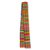 Cotton blend kente cloth scarf, 'Obaahema' (4 inch width) - Hand Woven Multicolor Kente Cloth Scarf (4 Inch Width) thumbail