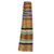 Cotton blend kente cloth scarf, 'Progress' (4 inch width) - Multicolor Stripe African Kente Cloth Scarf (4 Inch Width) thumbail