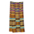 Cotton blend kente cloth scarf, 'Progress' (12 inch width) - Handmade Kente Scarf from Ghana Artisan (12 Inch Width) thumbail