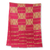 Cotton blend kente cloth scarf, 'Princess' (22 inch width) - Hand Woven Pink and Ivory Kente Scarf (22 Inch Width) thumbail