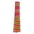 Cotton blend kente cloth scarf, 'Ahoufe' (4 inch width) - Colorful Handwoven African Kente Cloth Scarf (4 Inch Width) thumbail