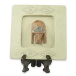 African wood mask box, 'Serene Pharaoh’ - Pharaoh African Wood Mask Box on Stand Crafted by Hand