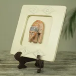 African wood mask box, 'Serene Pharaoh’ - Pharaoh African Wood Mask Box on Stand Crafted by Hand