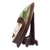 African beaded wood mask, 'Patience' - Hand Crafted African Wood Mask of Patience with Stand (image 2d) thumbail