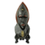 African beaded wood mask, 'Ntoboase III' - African Patience Wood Mask with Stand Crafted by Hand thumbail
