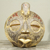 Máscara de madera africana - Máscara de pared africana circular hecha a mano con tema de elefante
