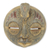 African wood mask, 'Elephant of Happiness' - Elephant Theme Handcrafted Circular African Wall Mask thumbail