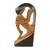 Holzskulptur - Zweifarbige afrikanische handgefertigte abstrakte Sese-Holzskulptur