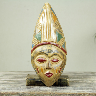 African wood wall mask, Tribal Ritual