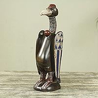 Wood sculpture, 'Senufo Bird of Peace'
