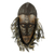 African wood and aluminum mask, 'Frafra Dancer' - Original African Tribal Dance Mask Crafted in Wood and Metal