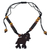 Ebony and bamboo pendant necklace, 'Trumpeting African Elephant' - Handcrafted Ebony and Bamboo Elephant Theme Necklace (image 2b) thumbail