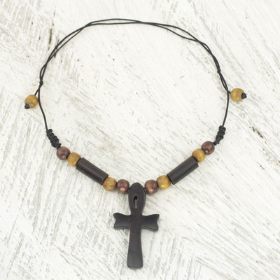 Details about   NEW EGYPTIAN ANKH AFRICA CONTINENT PIECE WITH WOODEN NECKLACE 