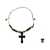Ebony and bamboo pendant necklace, 'African Ankh' - Handcrafted Ankh Necklace in Ebony and Bamboo Ghana (image 2j) thumbail